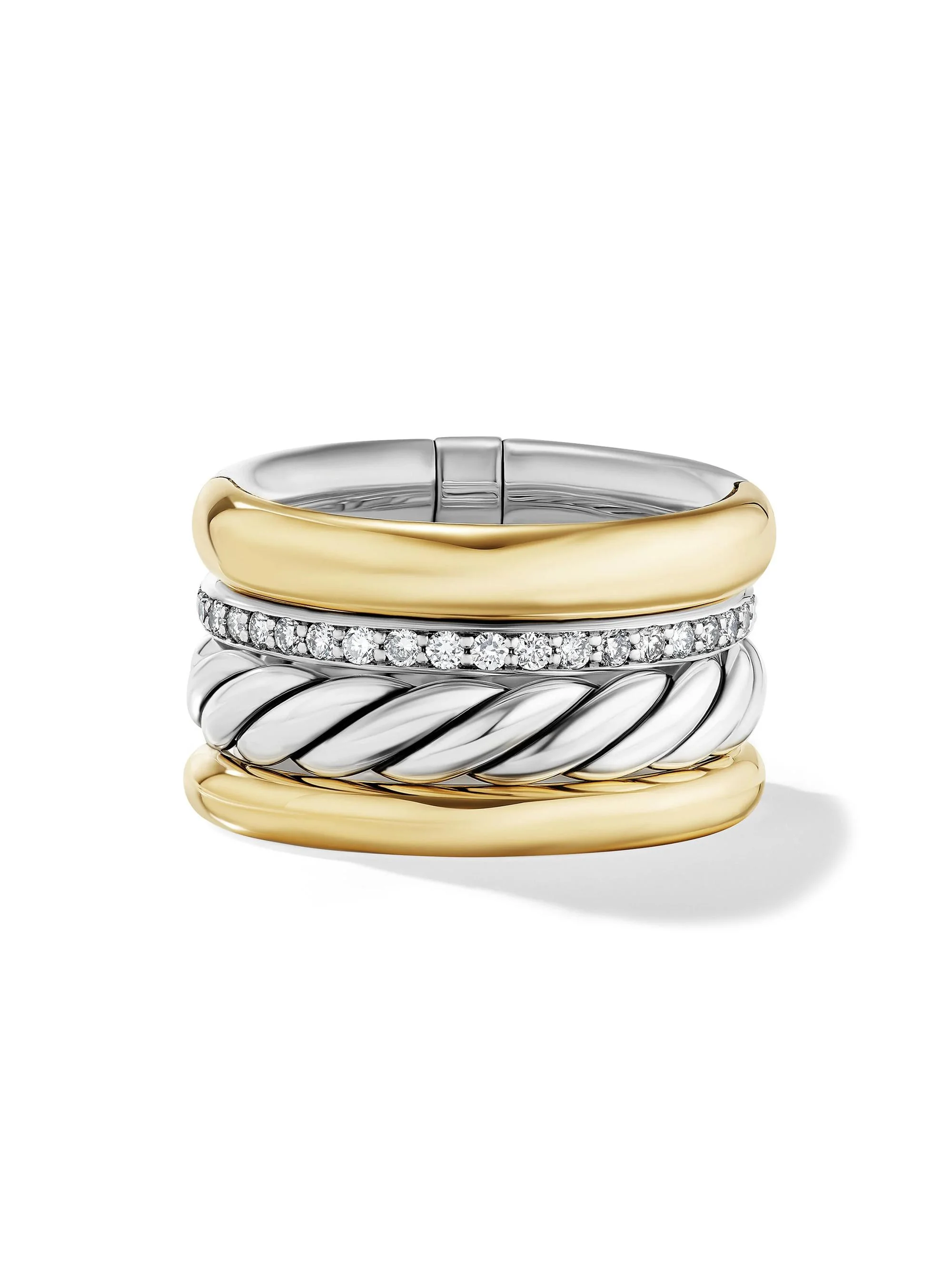 Women's DY Mercer Multi Row Ring in Sterling Silver - Silver - 1