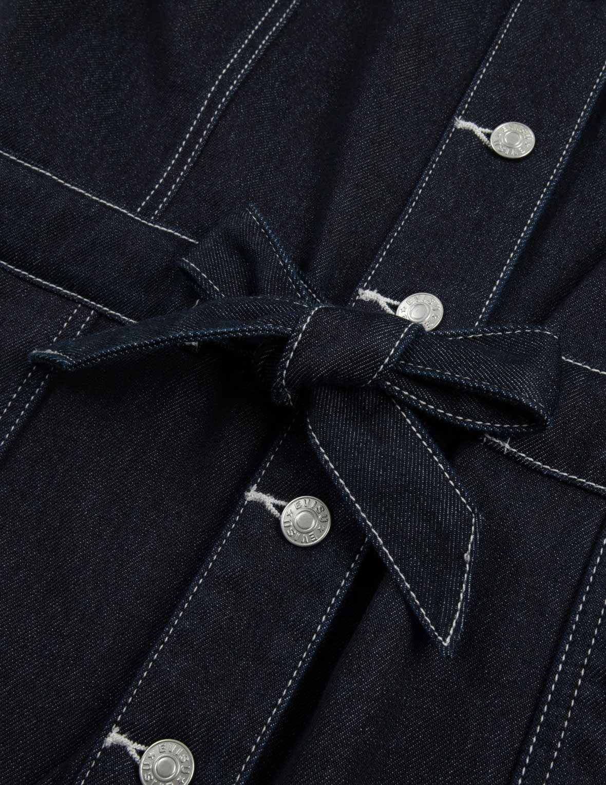 SEAGULL EMBROIDERY LOOSE FIT DENIM SHIRT DRESS - 10