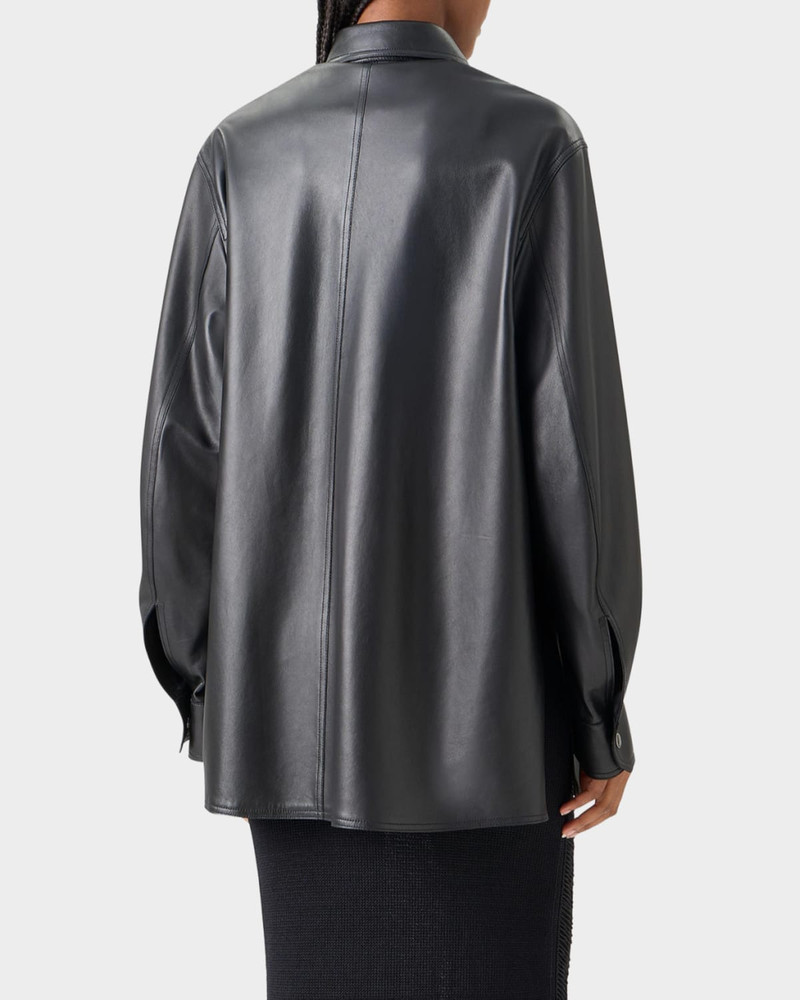 AKRIS Leather Button-Down Shirt outlook