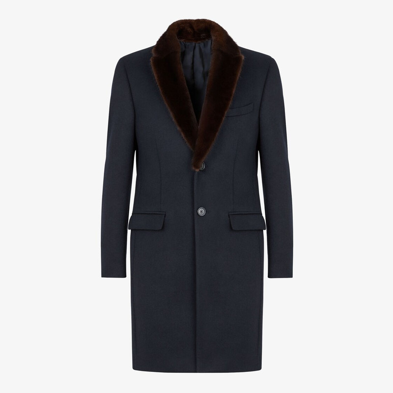 Blue wool and cashmere coat 1