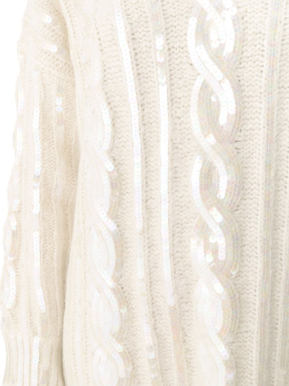 sequinned cable knit dress - 5