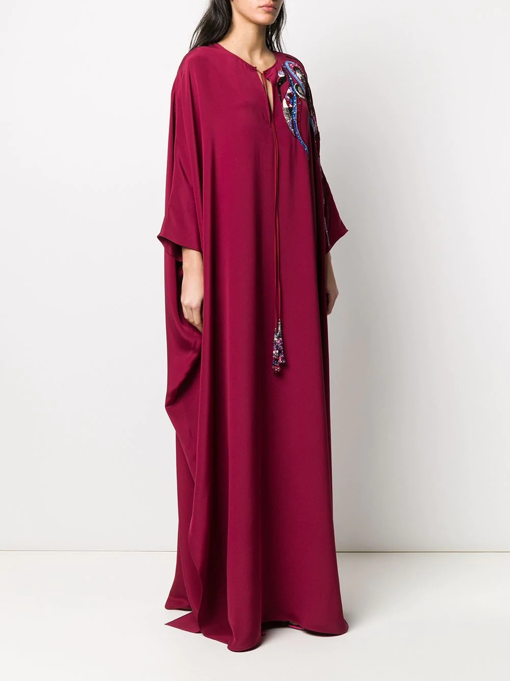 embroidered and bead-embellished kaftan - 3