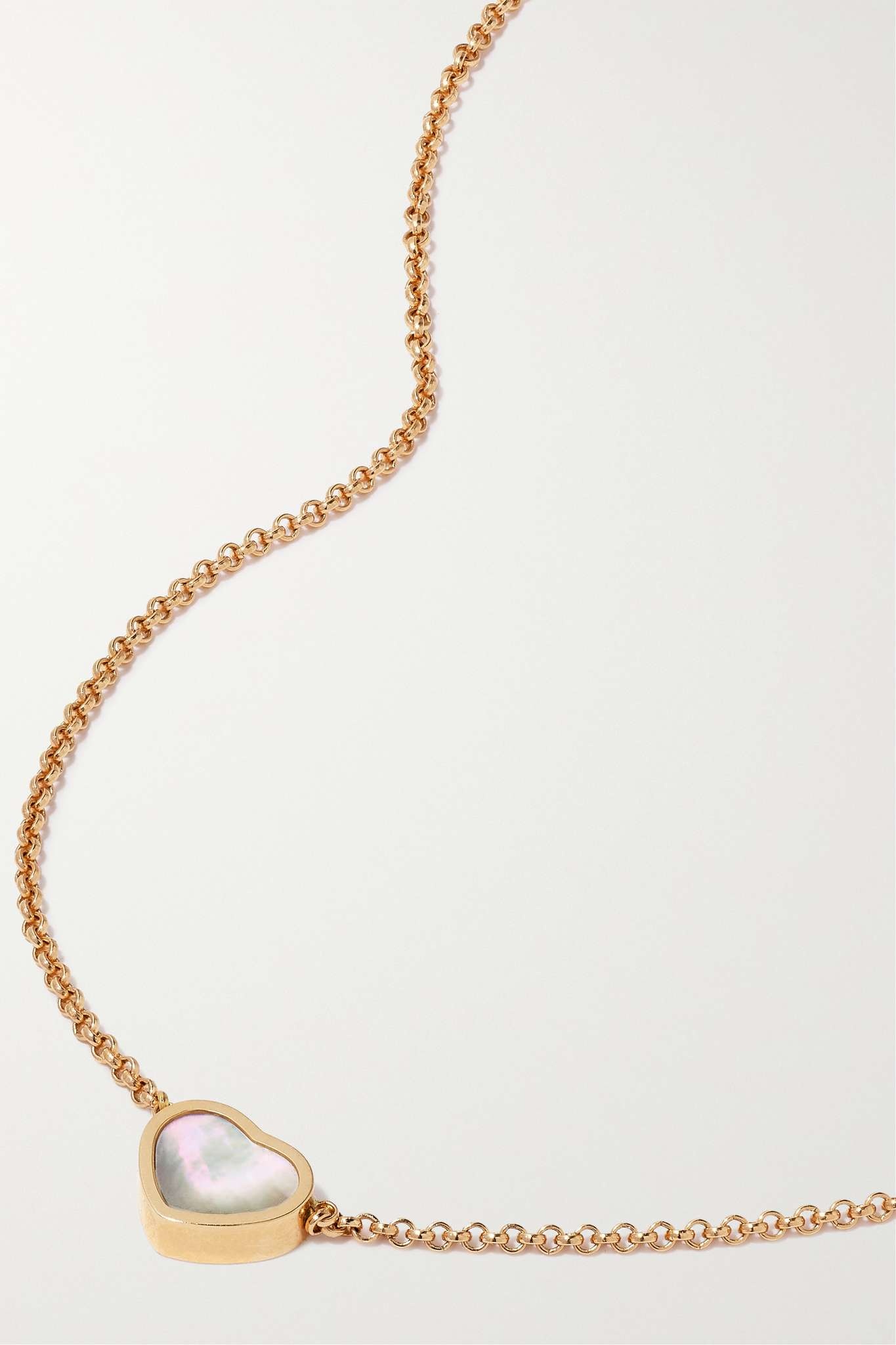 My Happy Hearts 18-karat rose gold mother-of-pearl necklace - 1