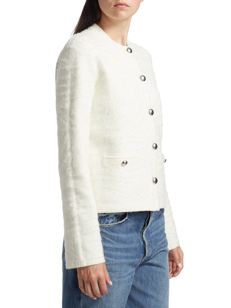 Women's Josephine Textured-Knit Jacket - Eggshell 4