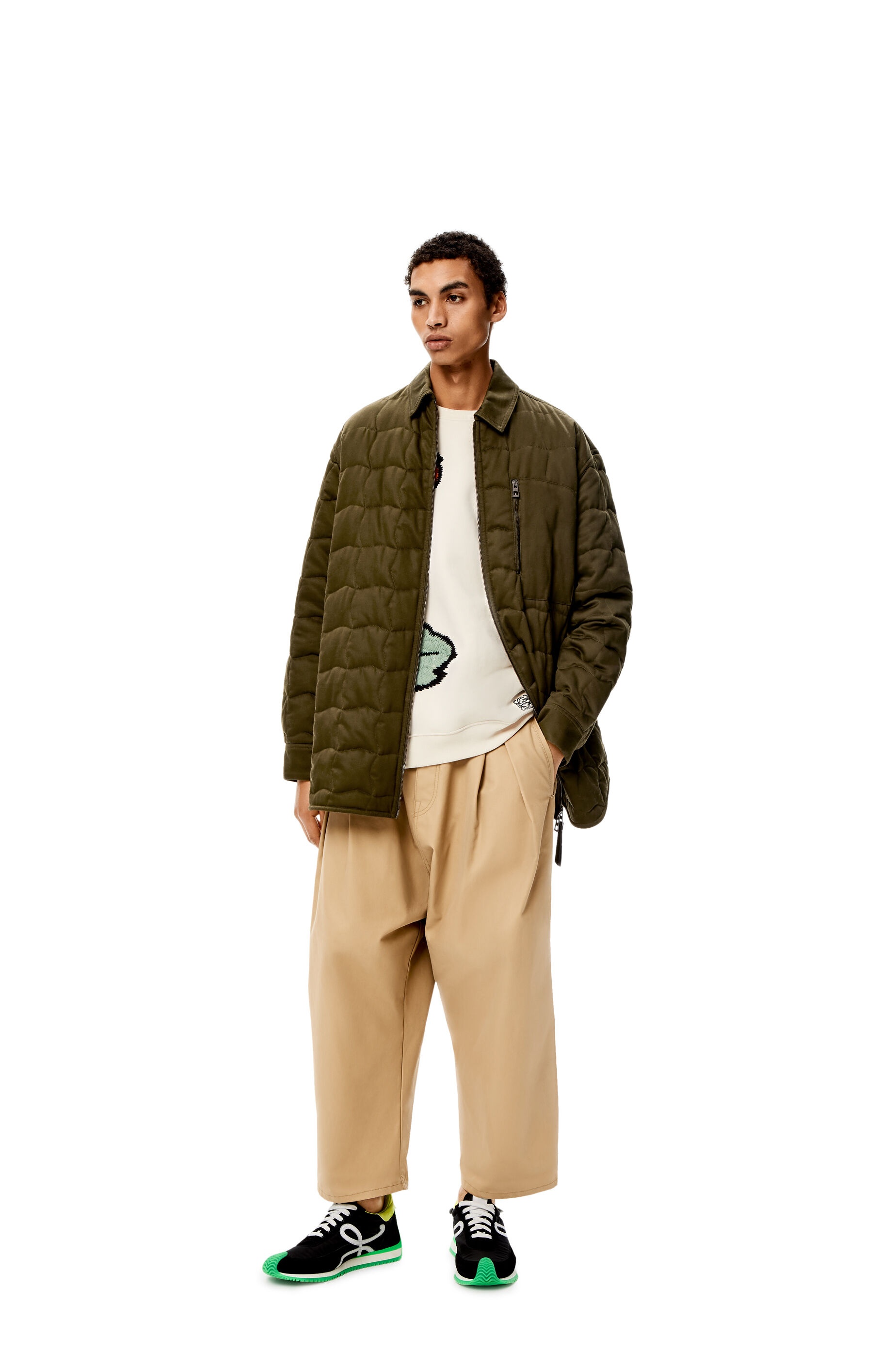 Quilted overshirt in cotton - 2