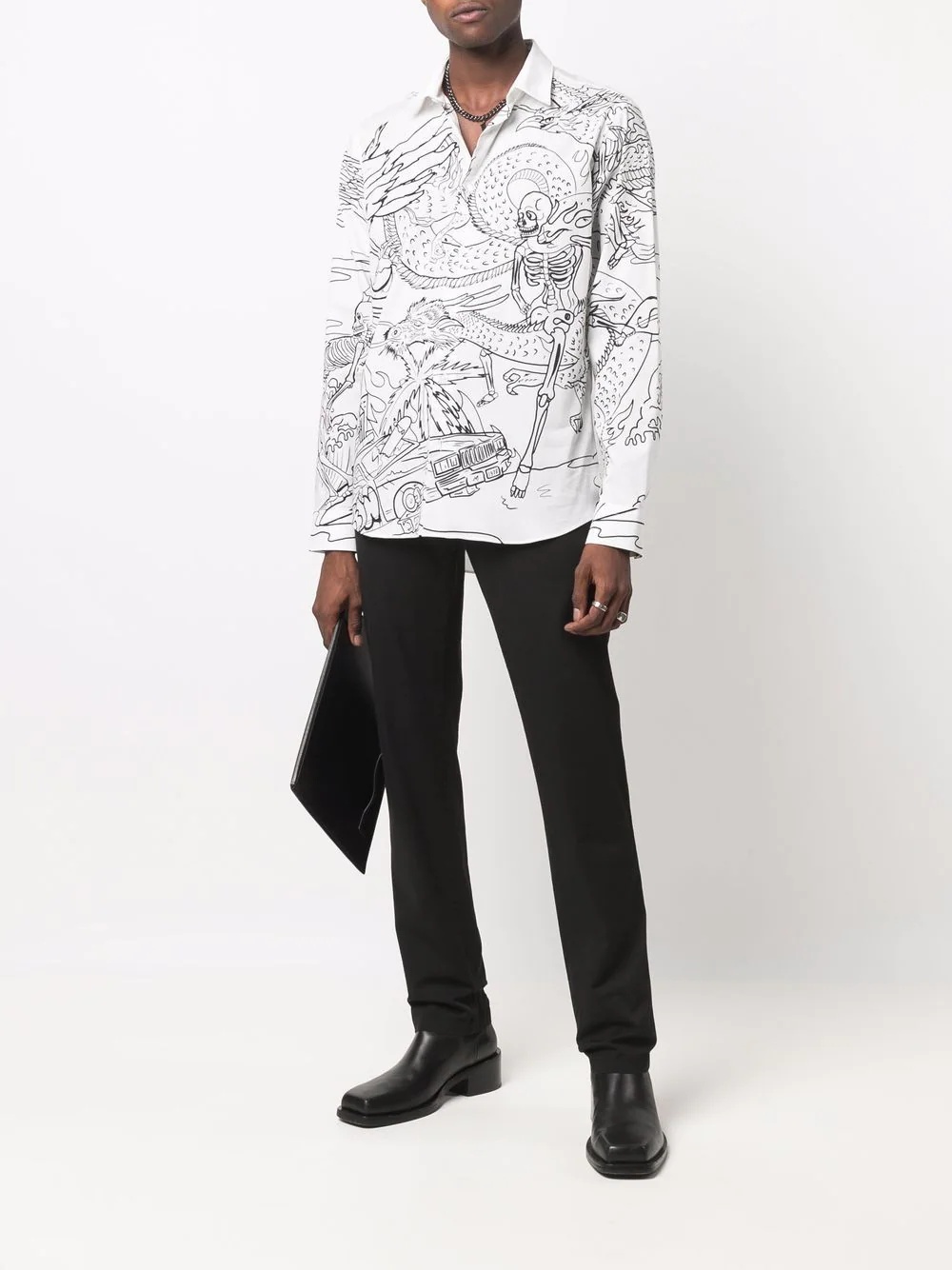 illustrated long sleeved shirt - 2