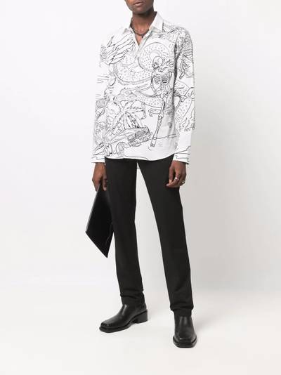 PHILIPP PLEIN illustrated long sleeved shirt outlook