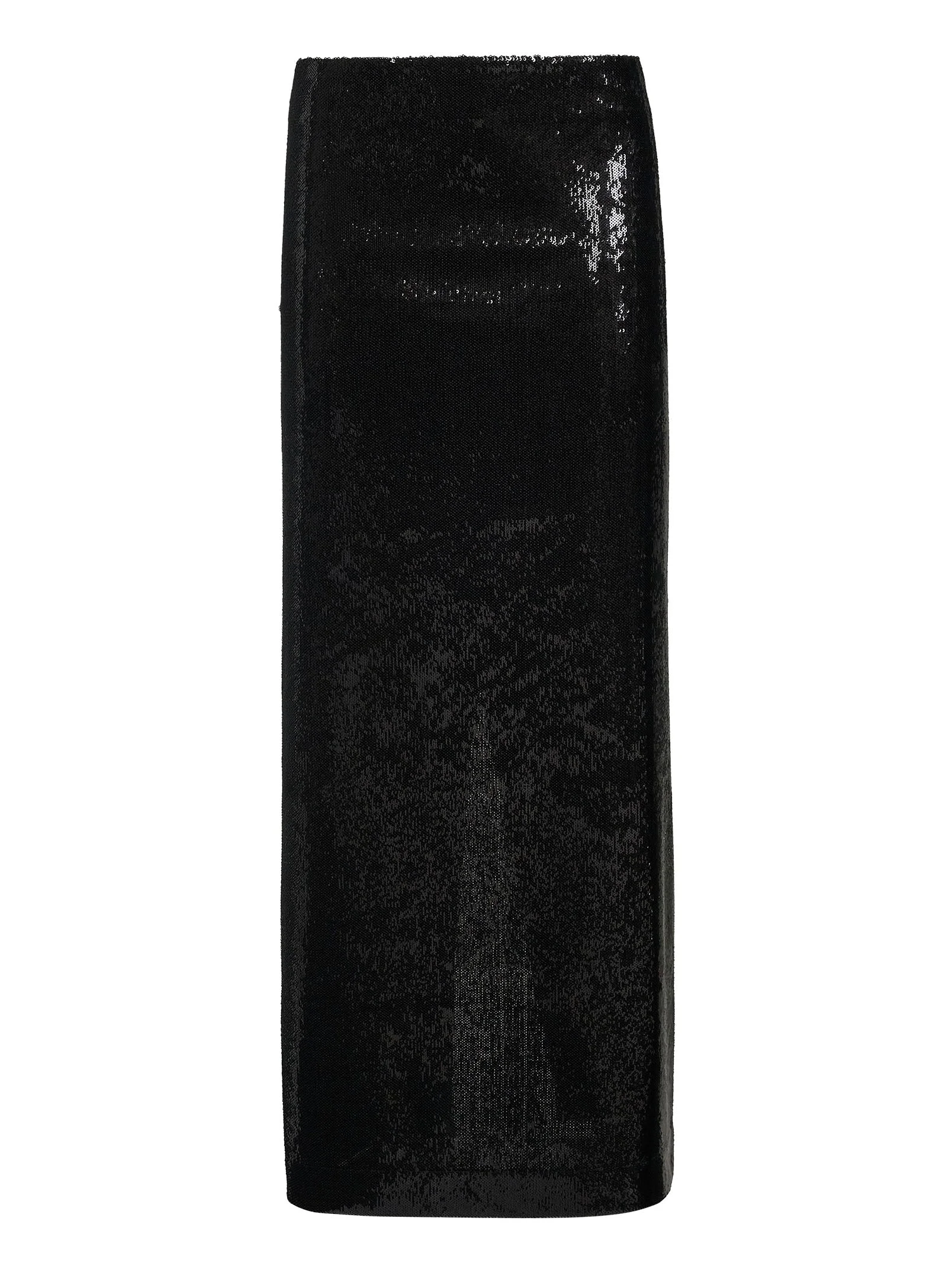 Black sequin long skirt - 1