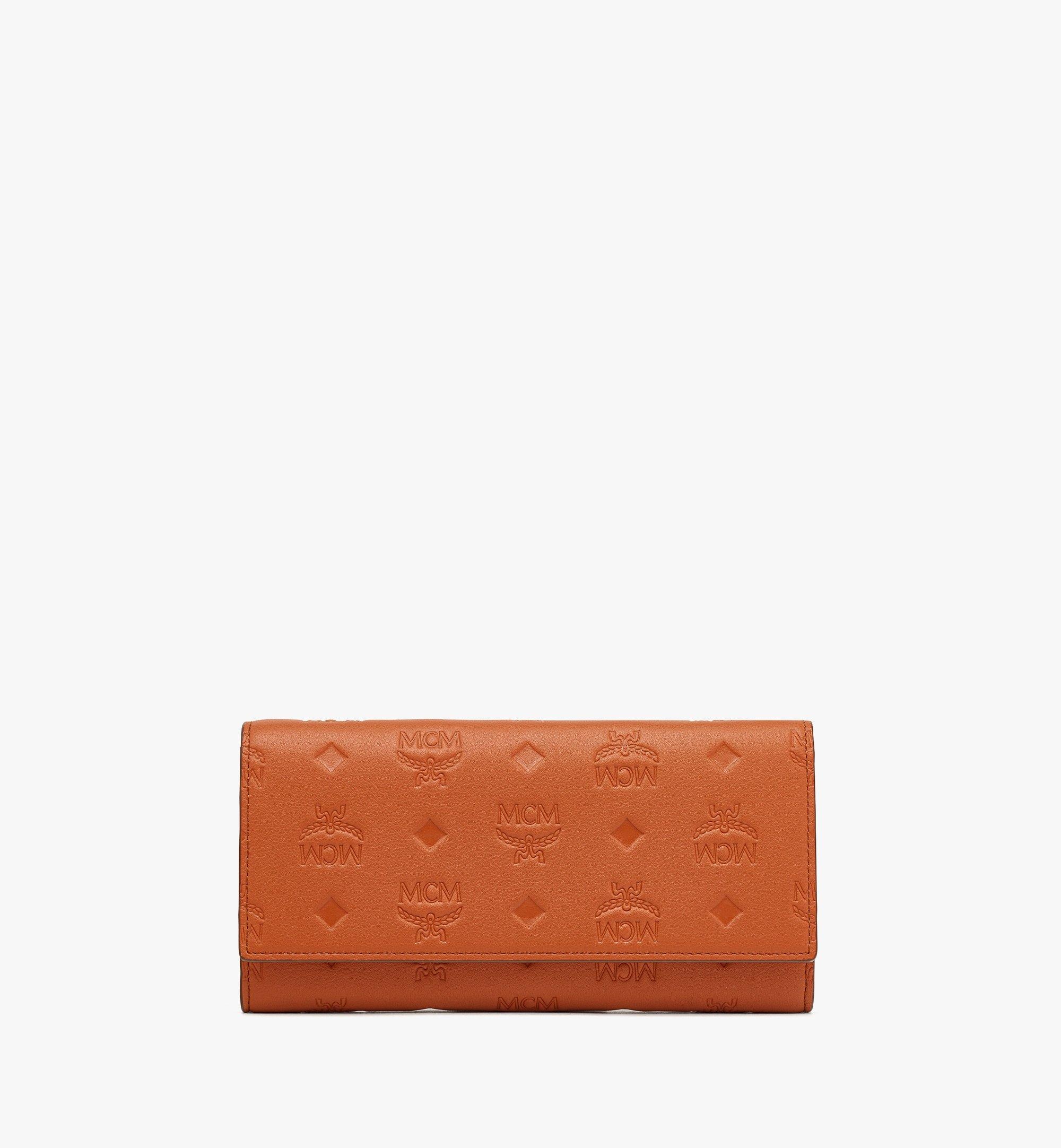 Aren Continental Wallet in Embossed Monogram Leather - 1