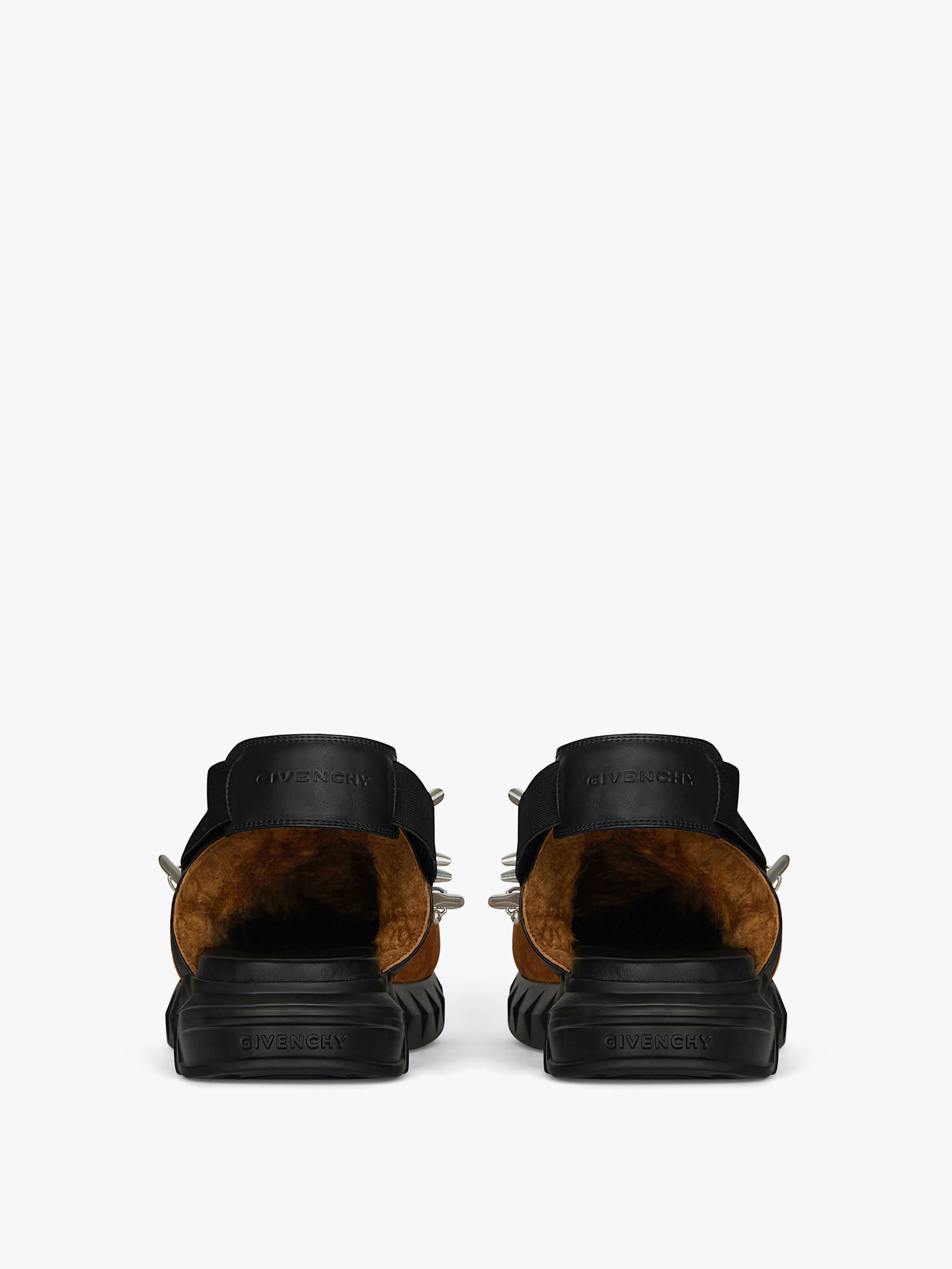 MARSHMALLOW SANDALS IN RUBBER, SUEDE, SHEARLING WITH STUDS - 7