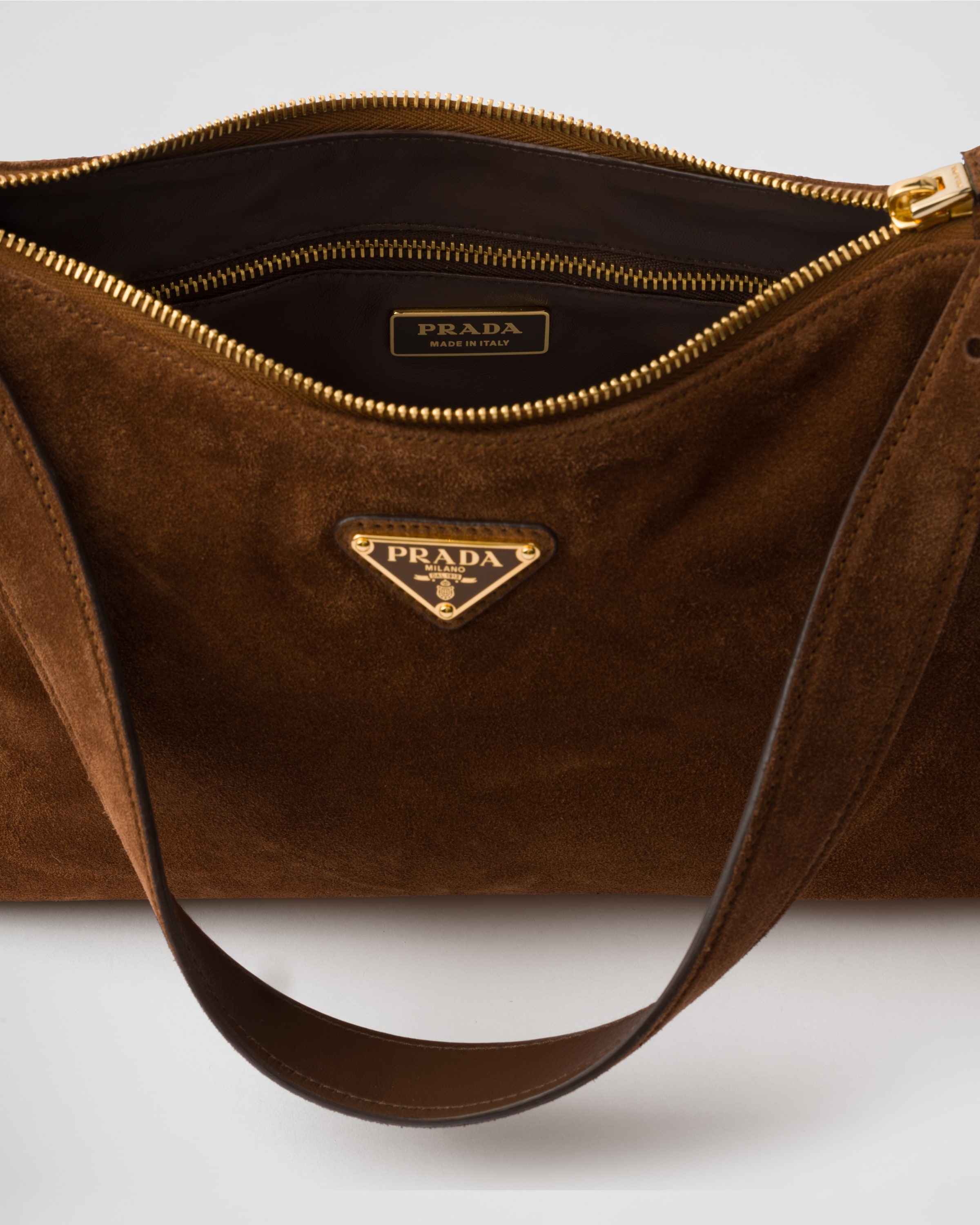 Prada Aimée medium suede shoulder bag - 5