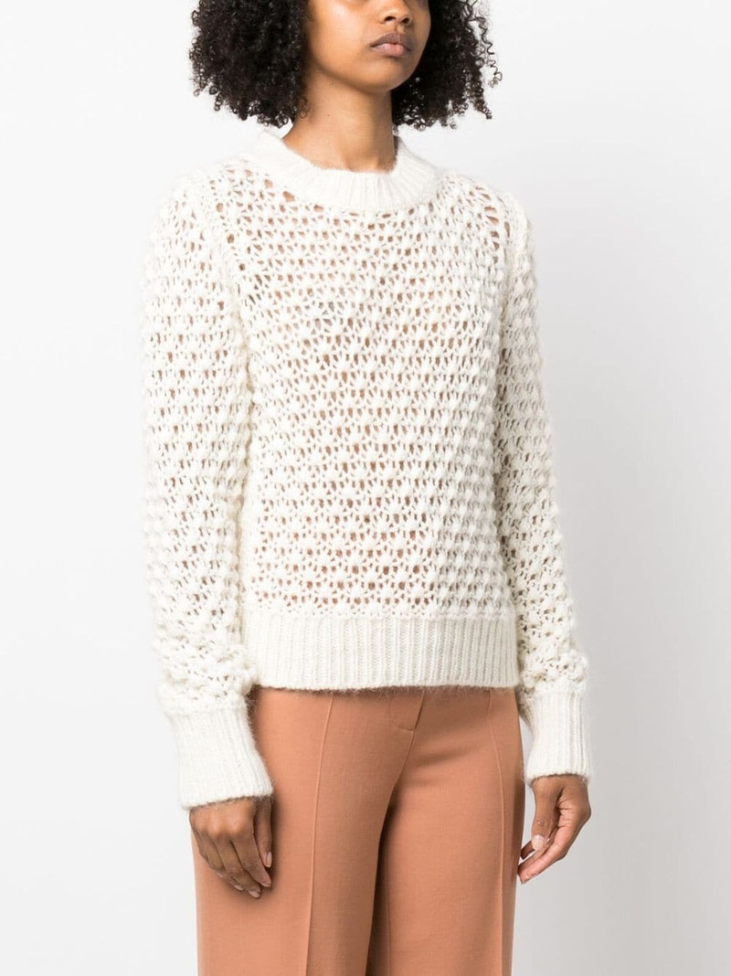 open-knit long-sleeve jumper 3