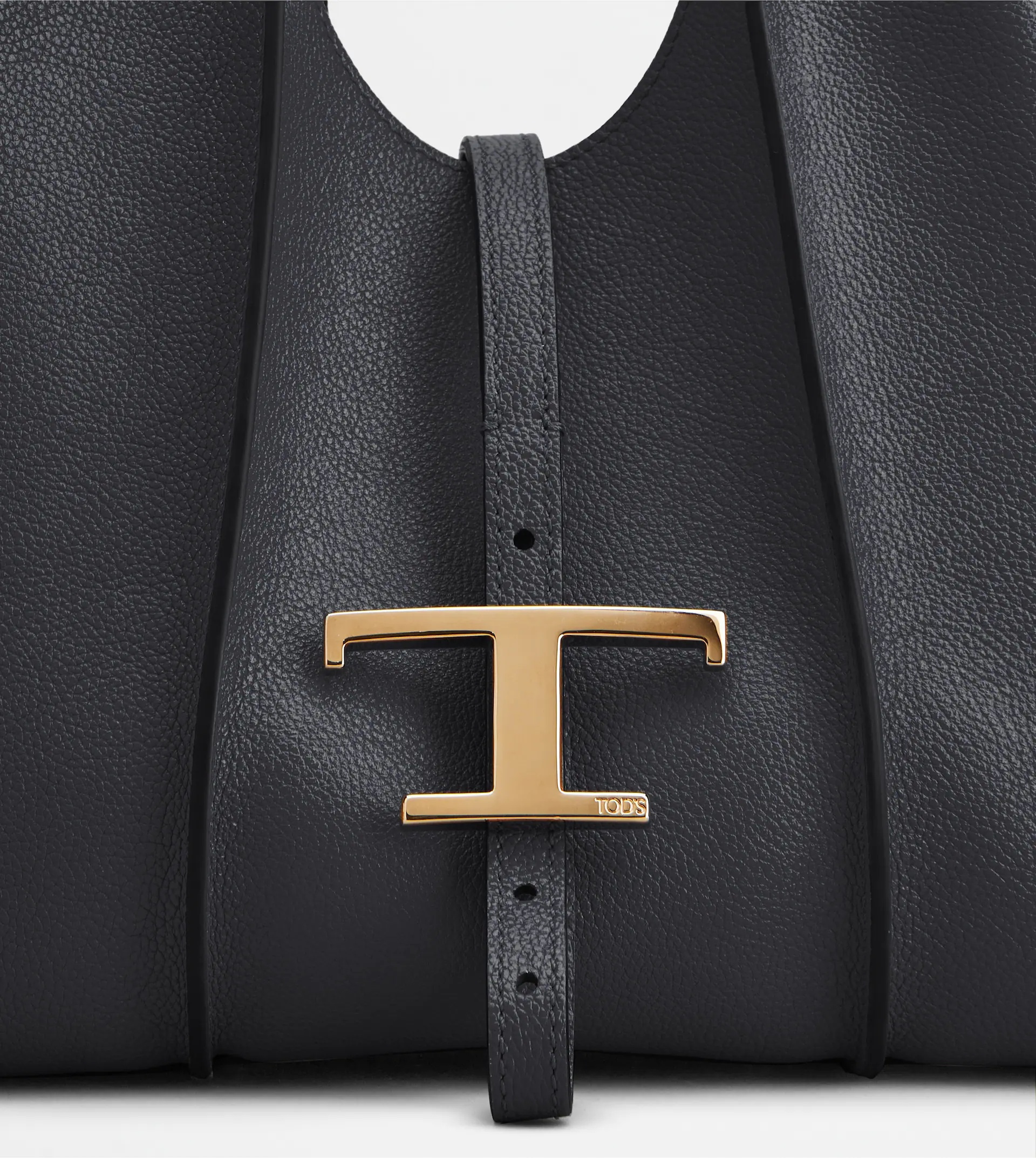 T TIMELESS SHOPPING BAG IN LEATHER MINI - BLACK - 4