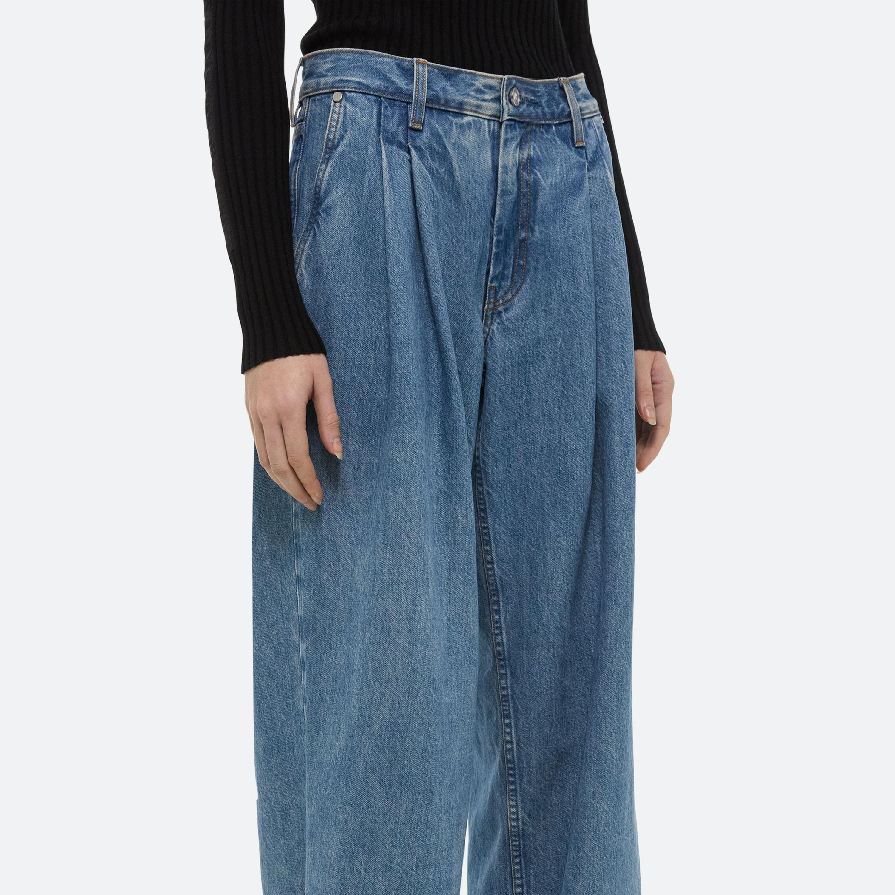 DOUBLE-PLEATED JEANS - 6