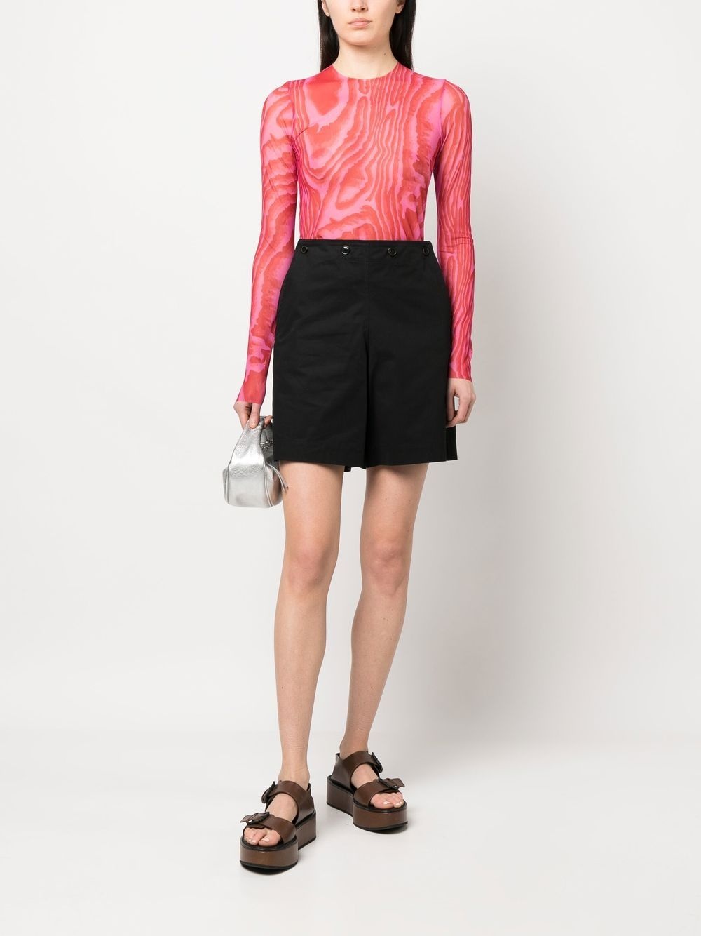 decorative-button-detail shorts - 2
