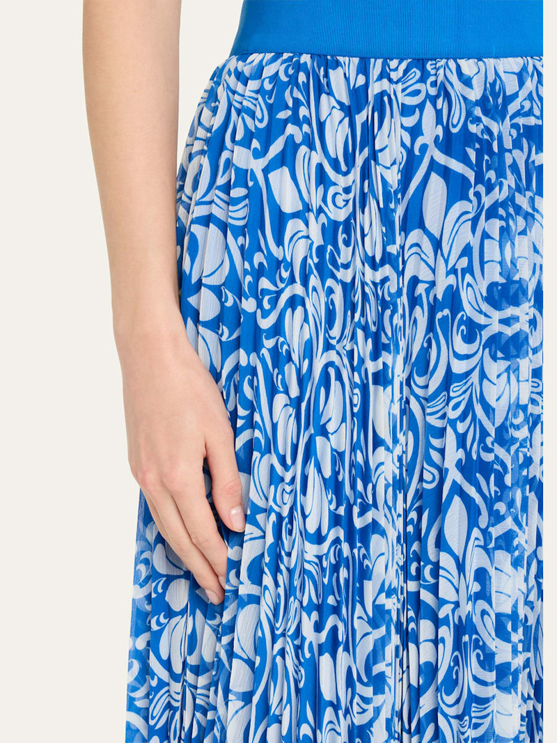 Alice + Olivia Katz Pleated Midi Skirt outlook