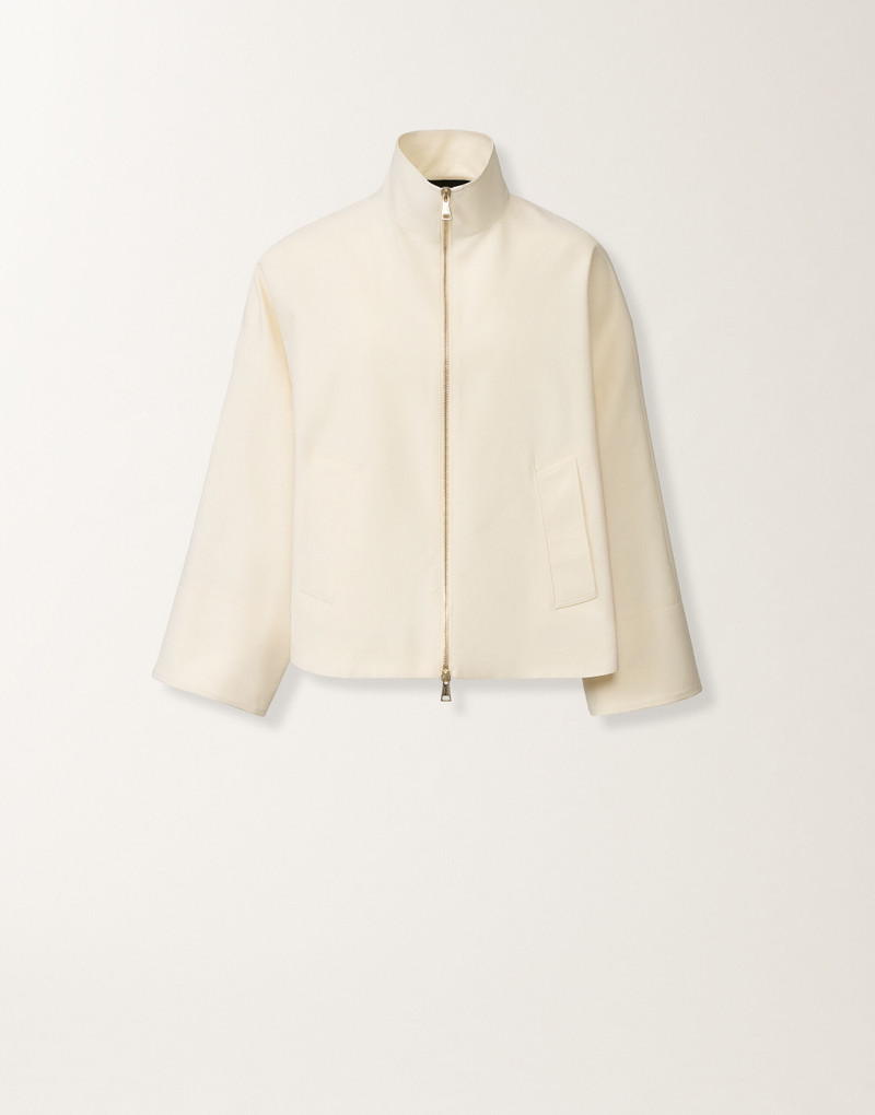 Boxy caban in trench cotton 1
