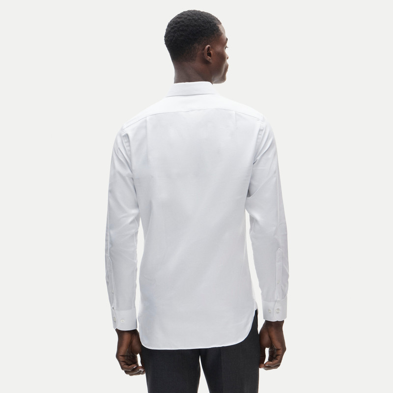Slim-fit Ludlow Premium fine cotton dress shirt in dobby 5