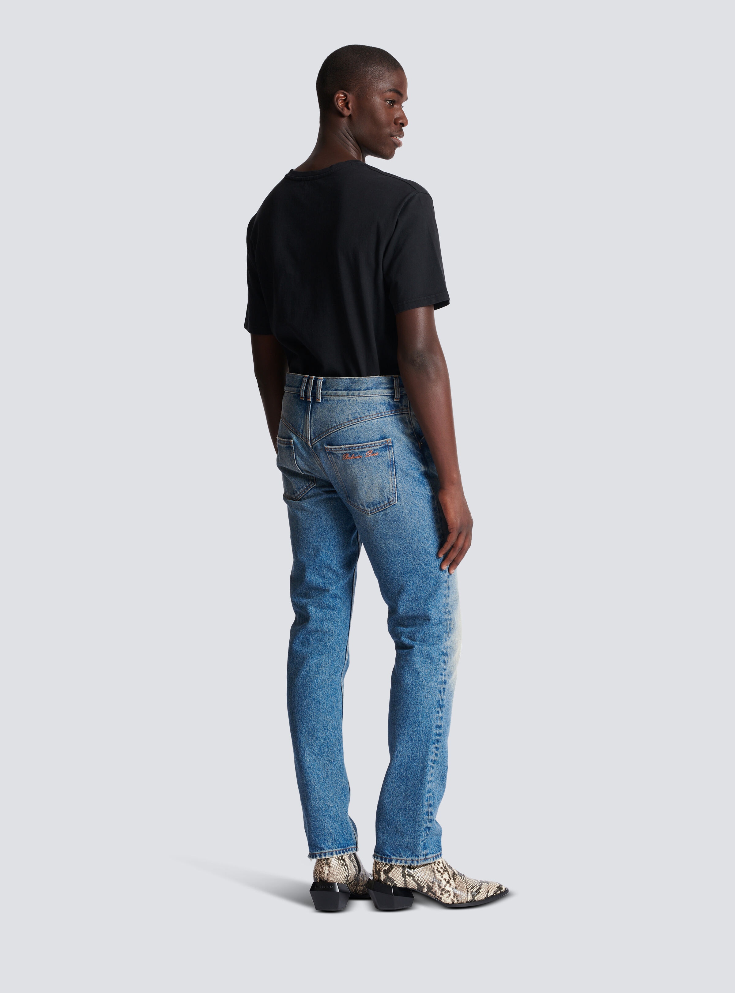 Blue Wash vintage denim jeans - 4