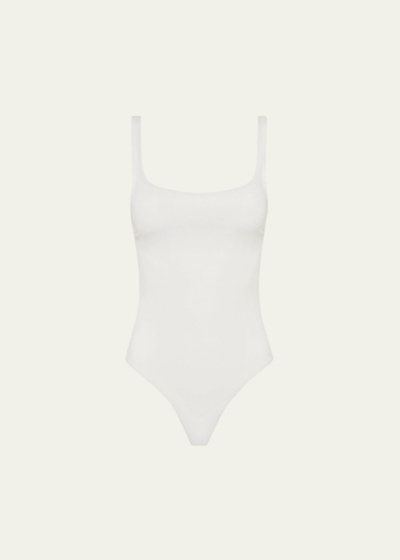 MATTEAU + NET SUSTAIN Petite Square recycled-seersucker swimsuit outlook