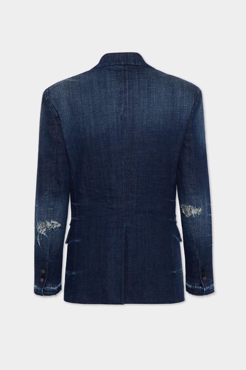 DARK RIPPED WASH J.C. DENIM BLAZER - 2
