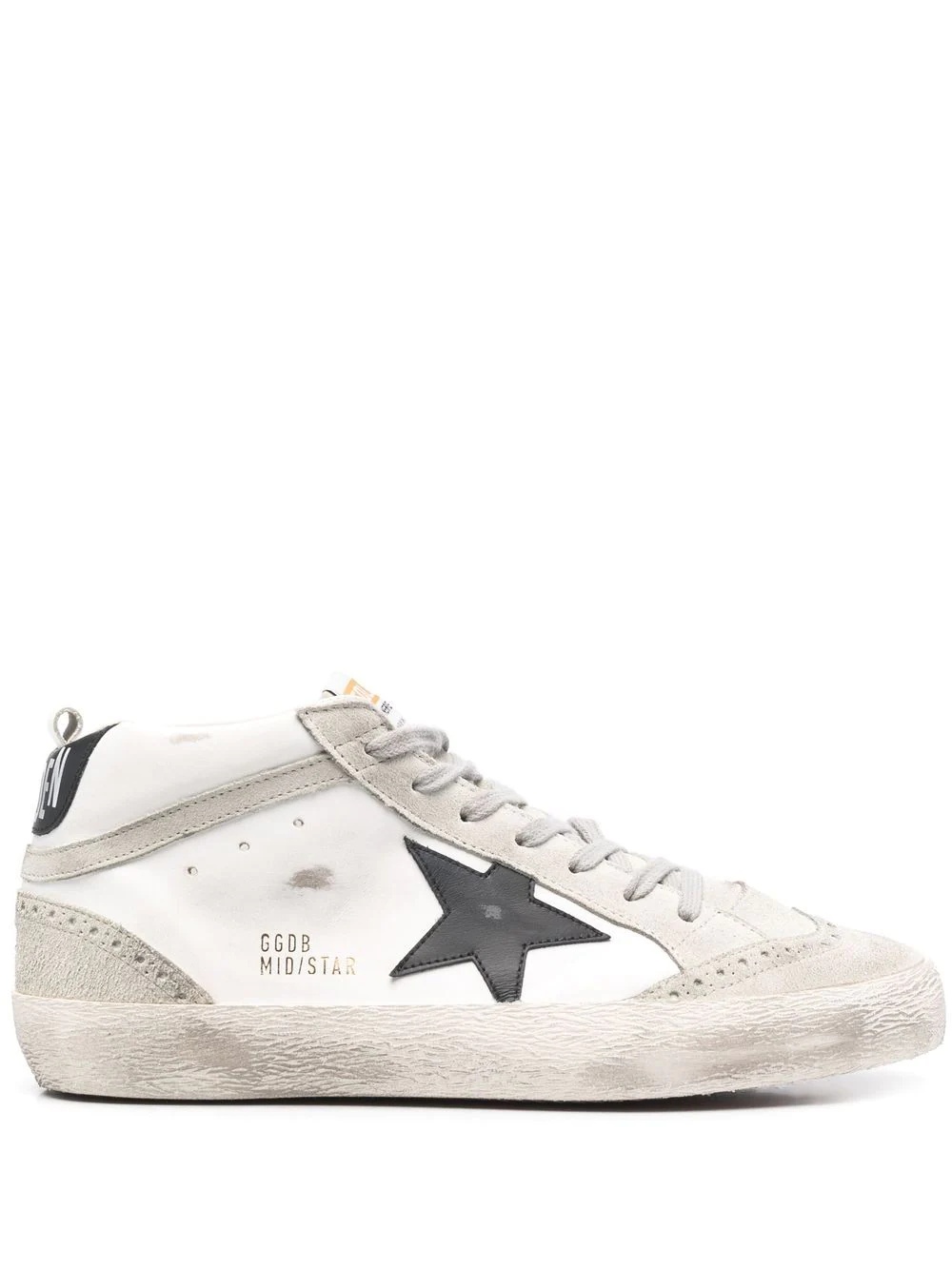 Mid Star distressed-effect sneakers - 1