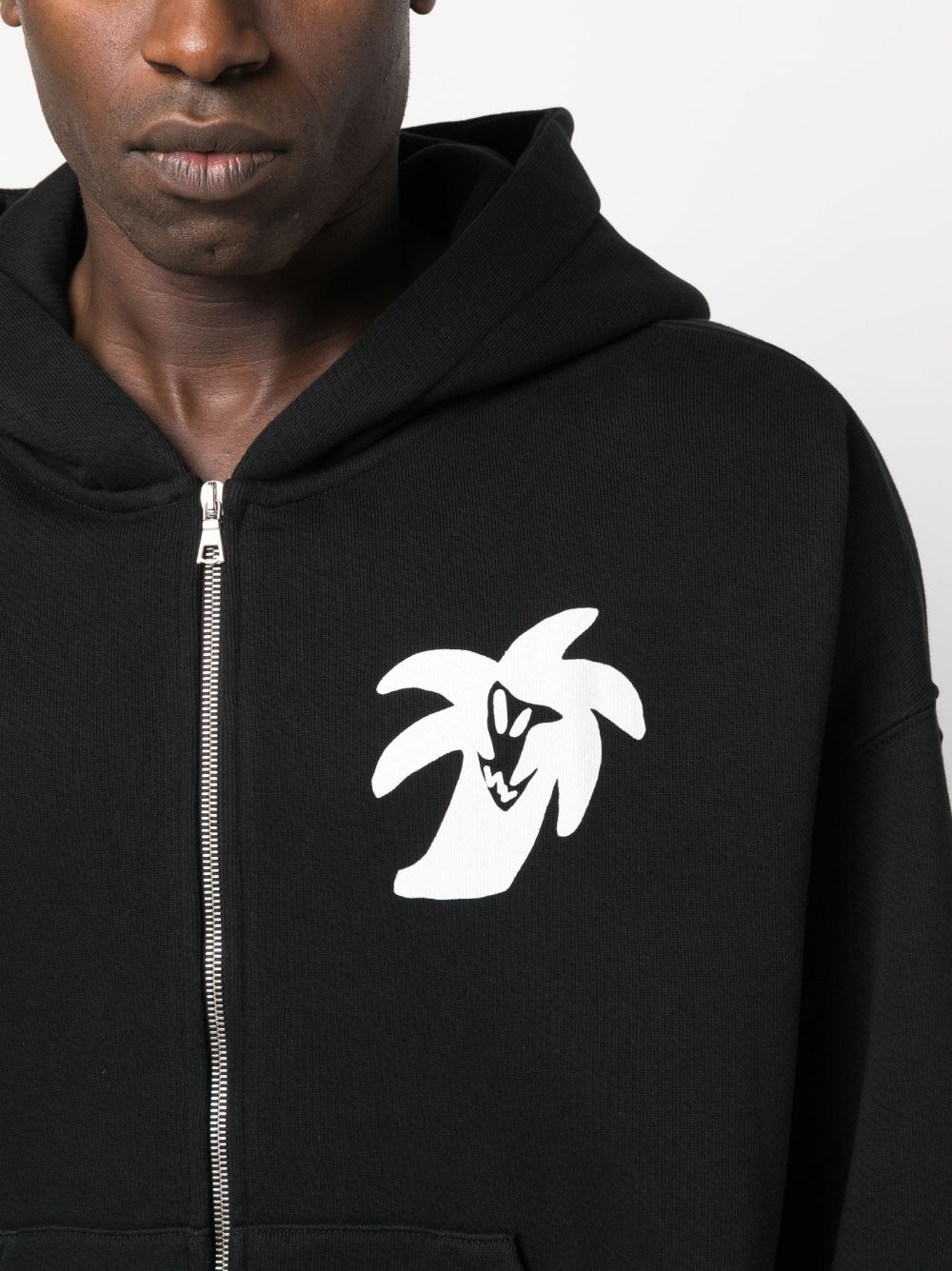 logo-print zip-up hoodie - 5