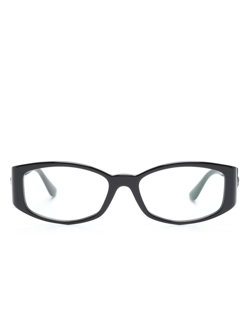Medusa-motif rectangle-frame glasses 1