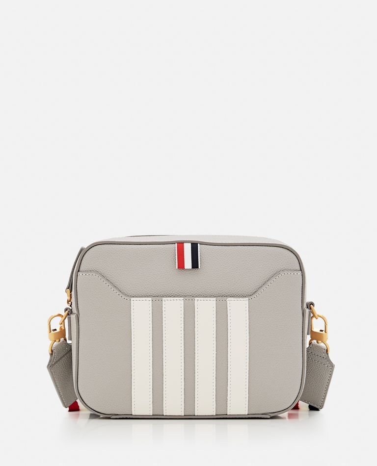 Thom Browne Reporter 4-Bar stripe shoulder bag - Grey