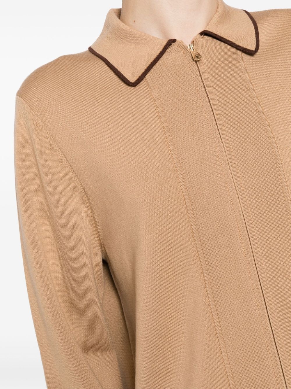zip fastening cardigan - 5