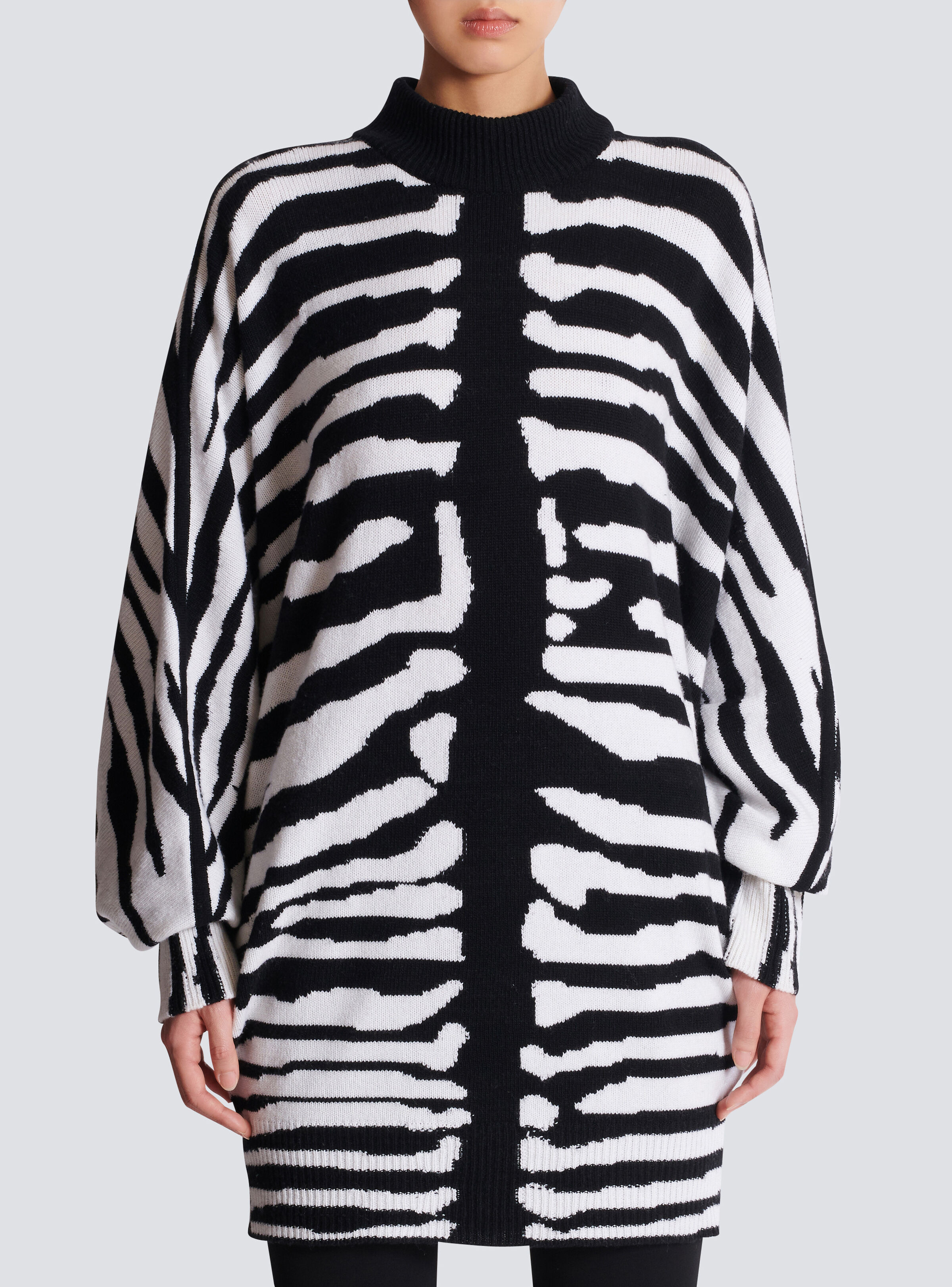 Knit dress with zebra intarsia - 5