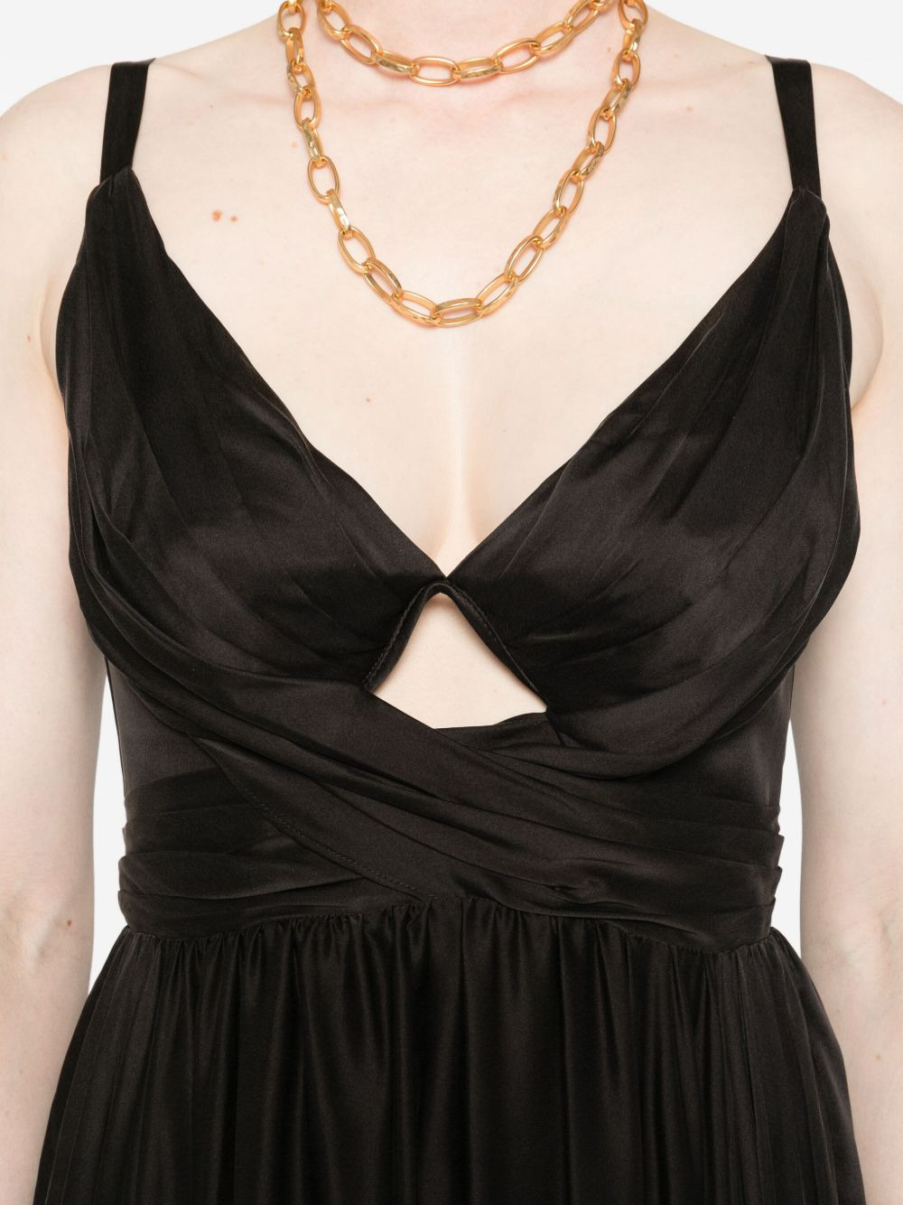 V-neck midi dress - 5