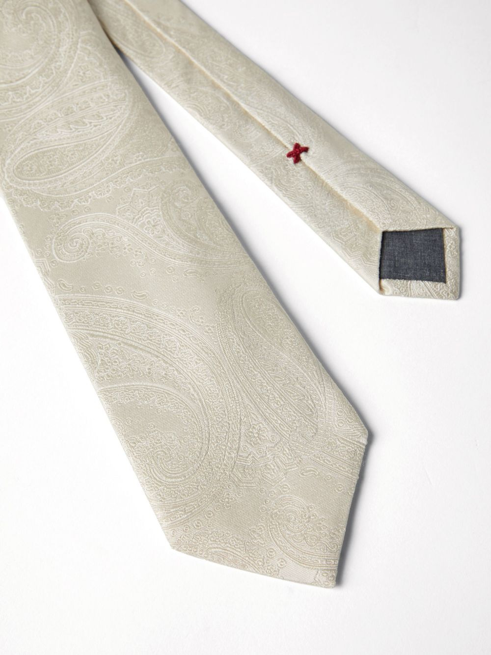 paisley-jacquard silk tie - 3