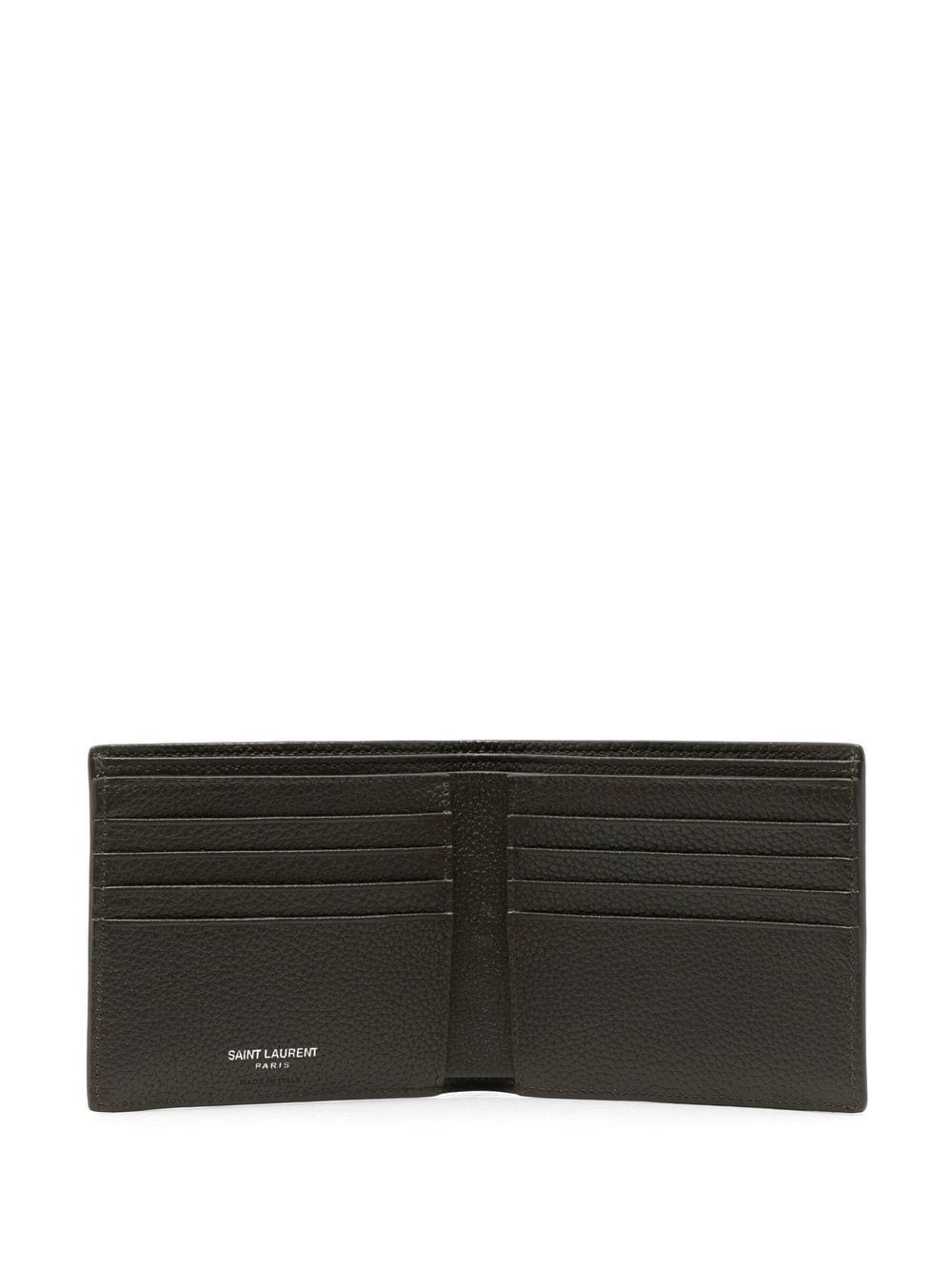 YSL logo-plaque leather wallet - 3