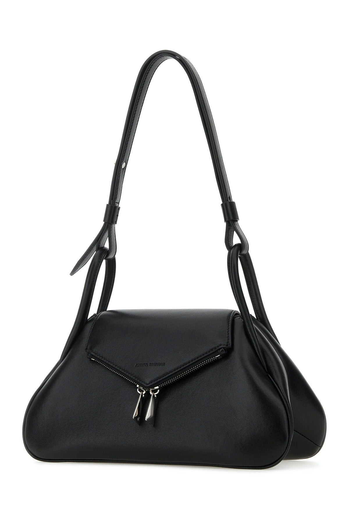 Amina Muaddi Women Gemini Small Nappa Black  Silver Ha - 2
