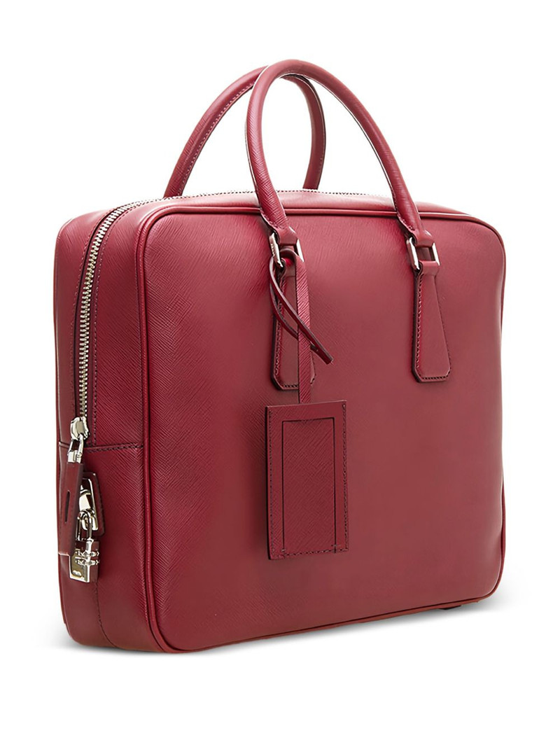 Prada top-handles leather briefcase outlook