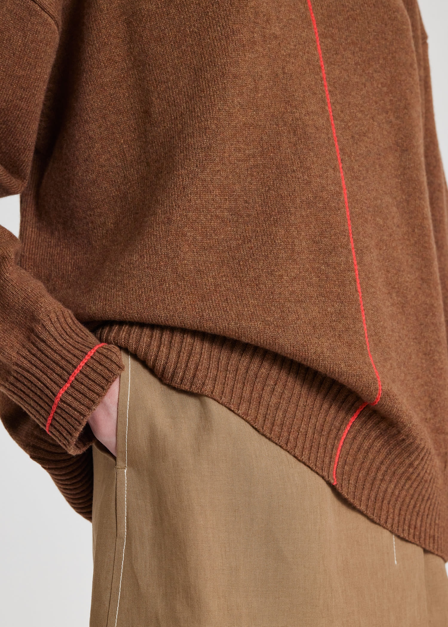 Wool Contrast Trim Sweater - 6
