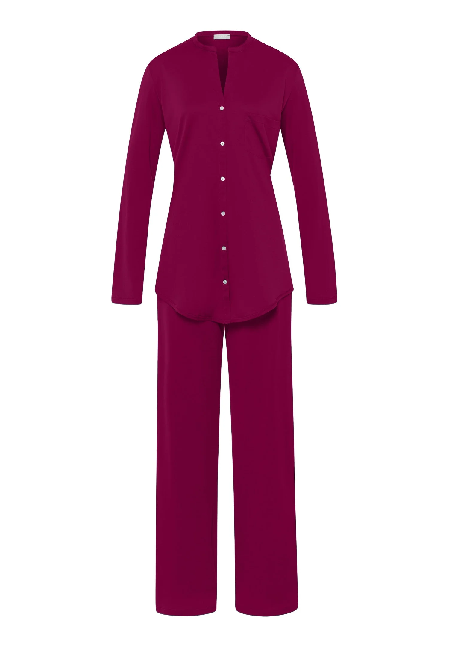 Cotton Deluxe Button Front Cotton Pajama Set - 1