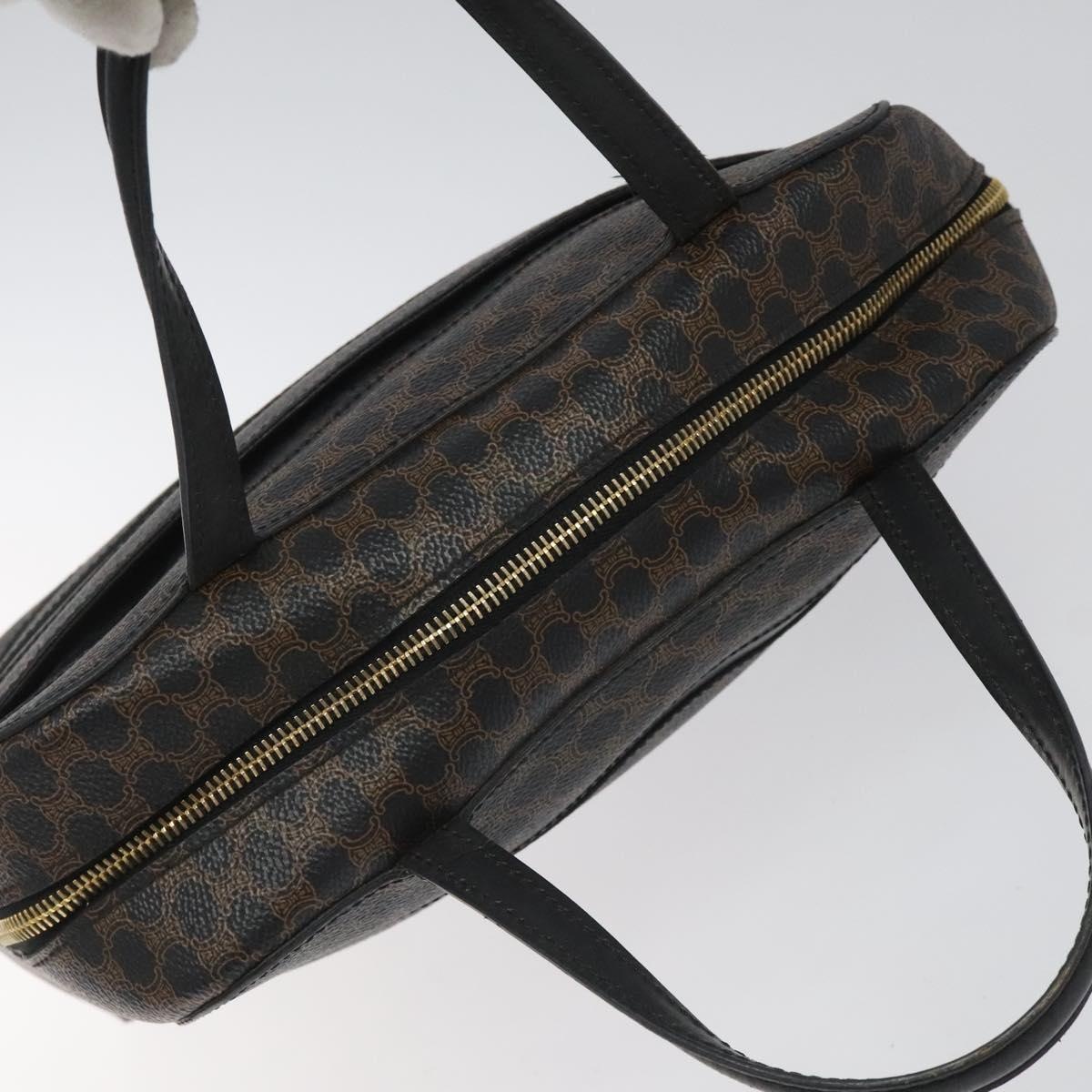 CELINE Macadam Canvas Hand Bag Pvc Leather Black - 6