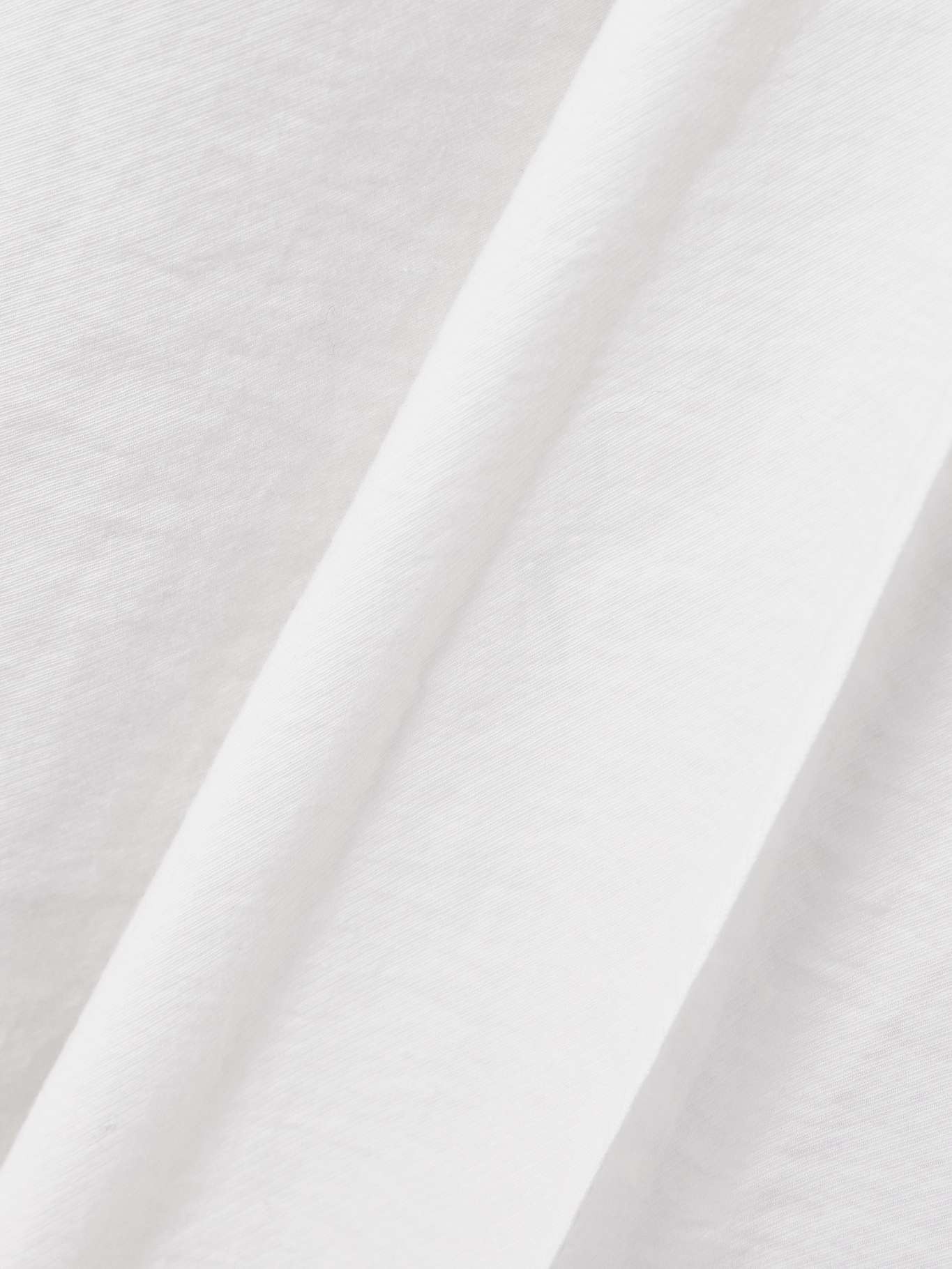 Pleated cotton-blend twill wide-leg pants White - 4