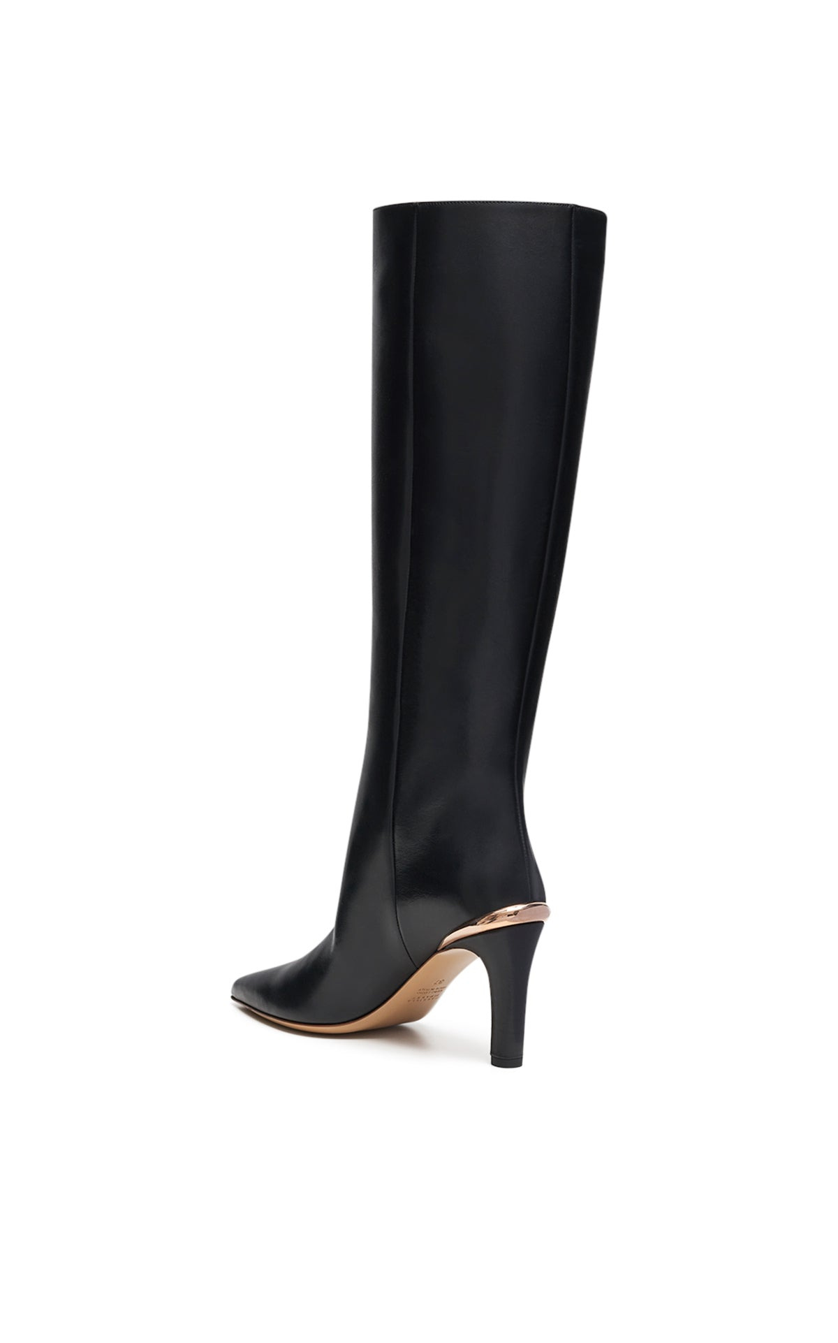 Aura Tall Boot in Black Leather - 4