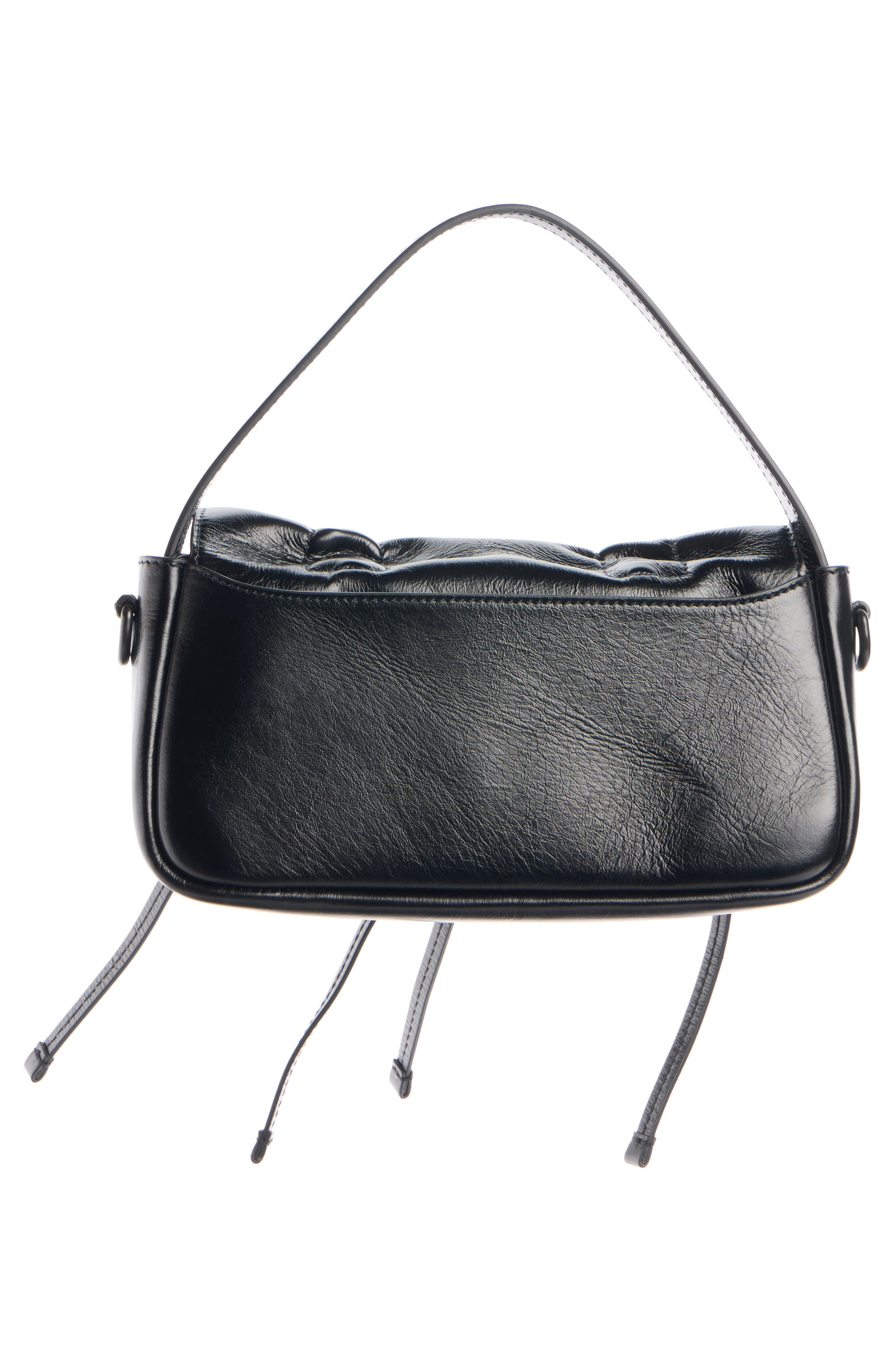Acne Studios Micro Multipocket Crinkled Leather Handbag in Black at Nordstrom - 2