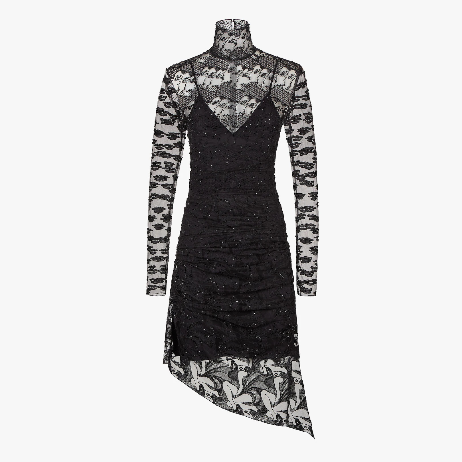Black lace dress - 1