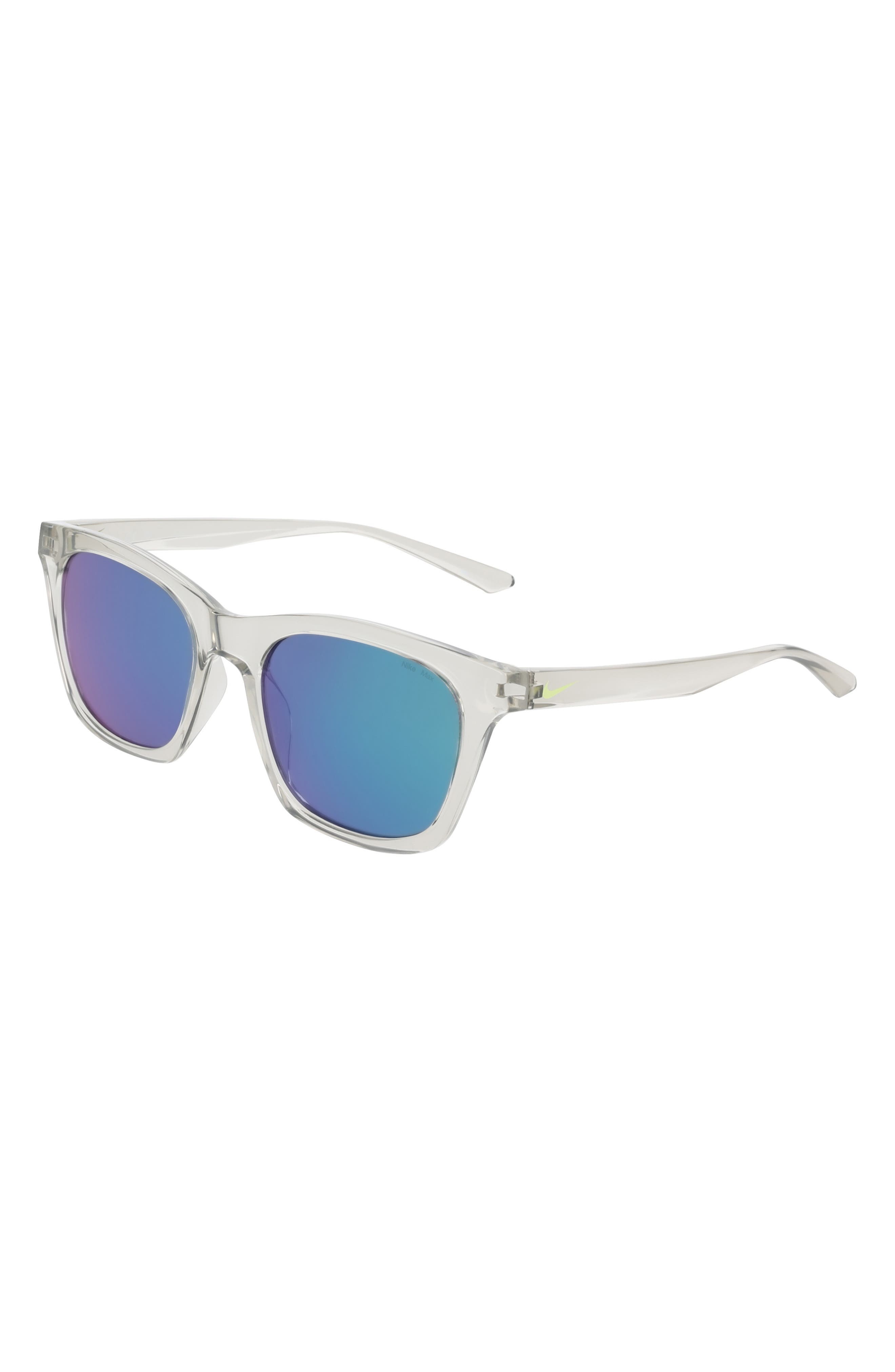 Nike Vital Flow 53mm Gradient Tea Cup Sunglasses in Light Silver /Green Flash at Nordstrom - 2