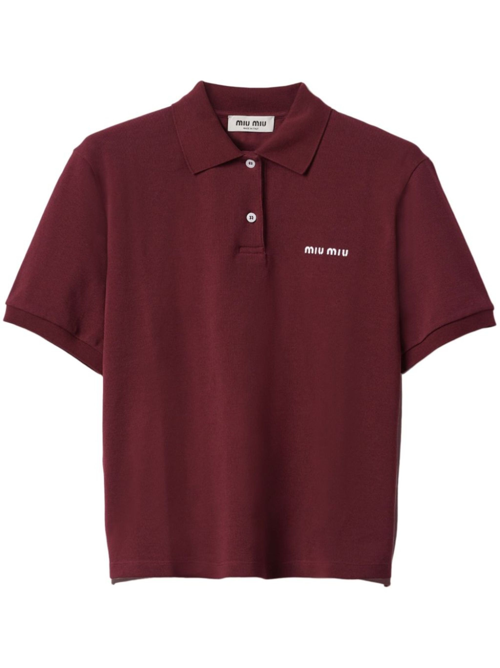 logo-embroidered cotton polo shirt - 1