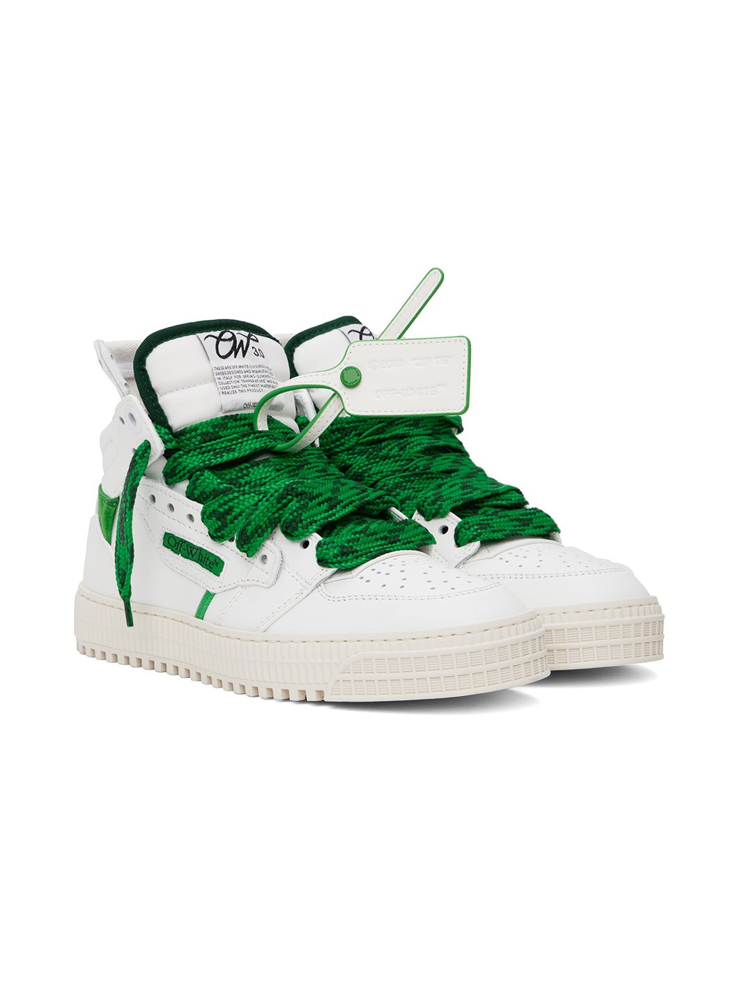 White & Green 3.0 Off Court Sneakers - 4