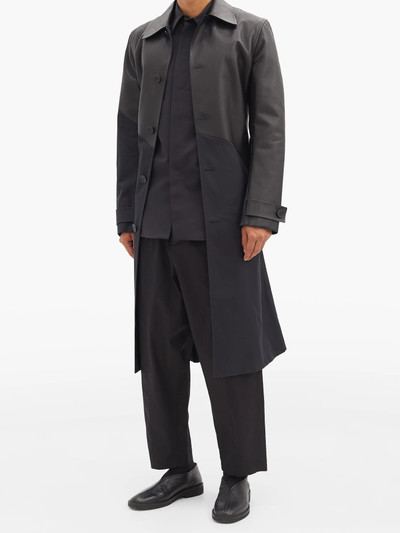 Jil Sander Curved-hem cotton-blend poplin shirt outlook