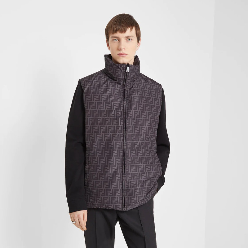 FENDI Black nylon gilet outlook