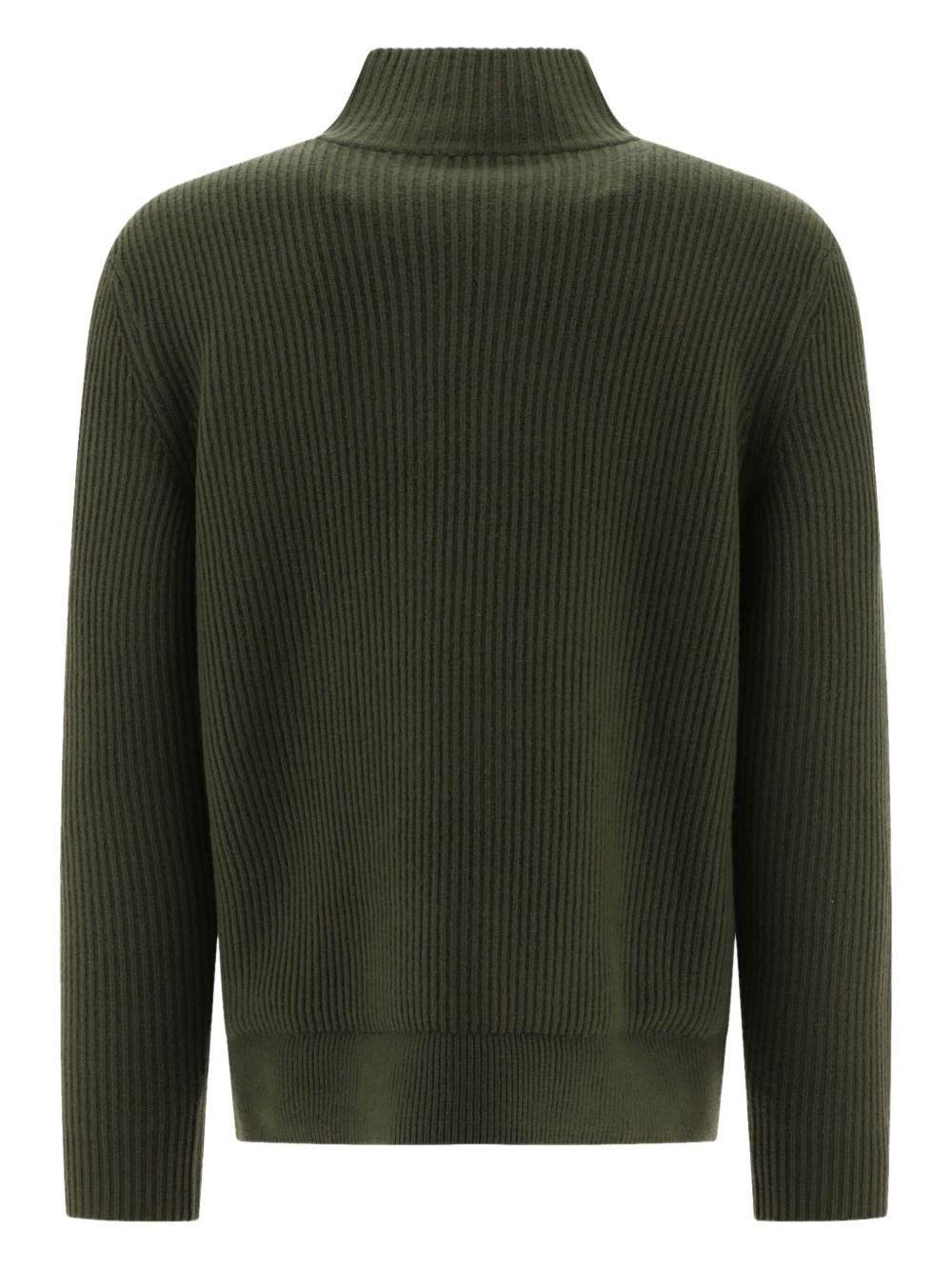 ribbed zip-neck sweater - 2