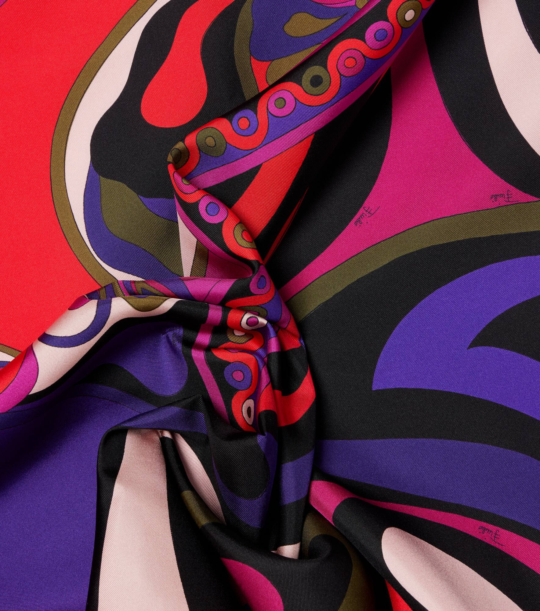 Marmo and Orchidee silk twill scarf - 4
